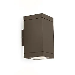 Außenwandleuchte TUBE CARRÉ WALL 2.0 PAR16, eckig, IP65, 2-seitig (Up & Down), 2x GU10 max. 5W (exkl.), starr, bronze