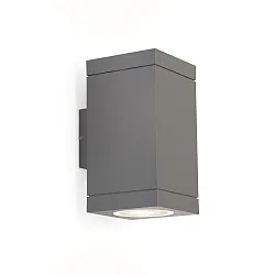 LED Außenwandleuchte TUBE CARRÉ WALL 2.0, eckig, IP65, 2-seitig (Up & Down), 19.7W 3000K 32°, CRi >90, dimmbar, grau