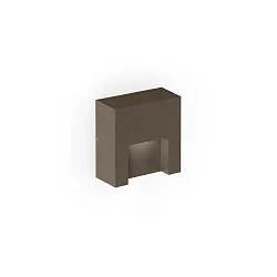 outdoor wall luminaire RETO WALL SURFACE OUTDOOR 0.8 square IP65, bronze dimmable