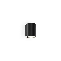LED Außenwandleuchte TRAM 1.0, IP65, zylindrisch, 1-seitig, 230V AC, 6W 3000K 553lm 36°, CRi >90, dimmbar, schwarz