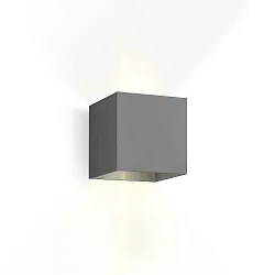 LED Außenwandleuchte BOX 2.0, IP65, Up&Down, 6W 2700K 2x200lm, Winkel verstellbar, dimmbar, dunkelgrau