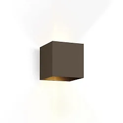 LED Außenwandleuchte BOX 2.0, IP65, Up&Down, 6W 2700K 2x200lm, Winkel verstellbar, dimmbar, bronze