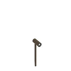 LED Erdspieß-Bodenstrahler GEO 1.0, IP65, 24V Plug&Play, 4W 2700K 250lm 30°, CRi >90, neigbar, 250cm Kabel, ohne BG, bronze