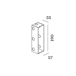 Zubehör für Einbauleuchte ORIS 0.7 / RETO 2.0 - Beton-Einbaugehäuse, 19 x 5.7 x 5.5cm, bündig