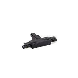 Accessory for 1-phase tracks - T-coupler 1.0 with feed-in option, earth inside / left, black