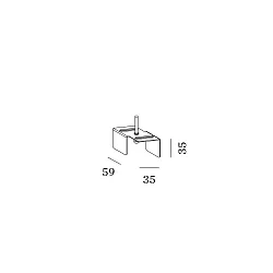 Accessory for STREX SYSTEM 48V - mounting brackets for recessed mounting