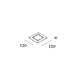 Zubehör für Treppenstufenleuchte LITO 1.0 / 2.0 - Einputzrahmen, 12 x 12cm
