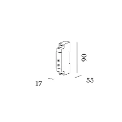 dimmer DIN RAIL IP30 / MAX. 200W / PHASE-CUT, white matt