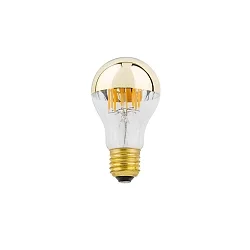 LED Filamentlampe Birne A60 LED 2700K GOLD MIRROR 5.5W E27 220-240VAC DIM CRI90, klar, gold