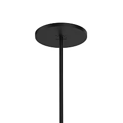 Single-Baldachin, rund, Ø 8.4cm, Halb-Einbau, DA 7.3-7.6cm, für 1 Pendelleuchte mit offenem Kabel (exkl.), schwarz