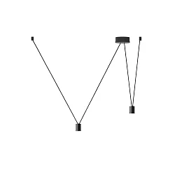Zubehör für WIRO - Abhängungsset DECENTER 2.0 für 2 Schirme, 2x E27, mit Multi-Rosette, 600cm