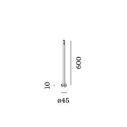 Poller für Wegeleuchte STIPO POLE 600 Q incl. base, zylindrisch, bronze