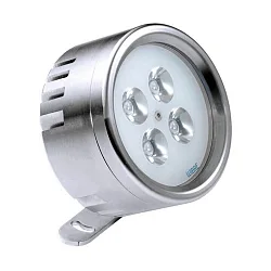 LED Aufbau-Scheinwerfer / Unterwasserleuchte, 30° Medium Spot, 4 POW-LED, 18W, IP68/IP69, Edelstahl, 6000K, 2300lm