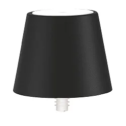 Battery lamp POLDINA STOPPER IP54, black matt dimmable