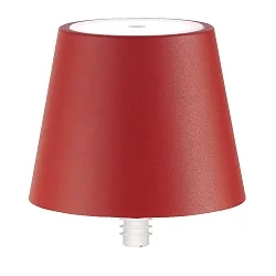 Battery lamp POLDINA STOPPER IP54, red dimmable