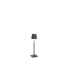 LED Akku-Tischleuchte POLDINA MICRO, Ø 7cm, 1,8W, 2200-3000K, dunkelgrau