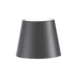 Leuchtenschirm für LED Akkuleuchte POLDINA, Aluminium, dunkelgrau