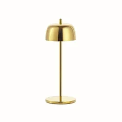 battery table lamp CIRCE IP65, gold dimmable