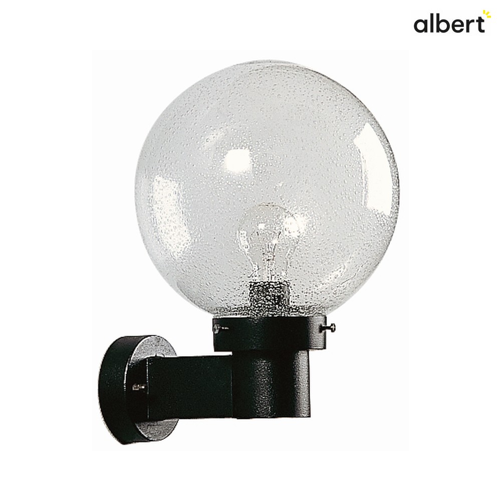 Albert Outdoor Wall luminaire Type No. 0633 with bubble glass ball Ø 25cm, E27, black matt