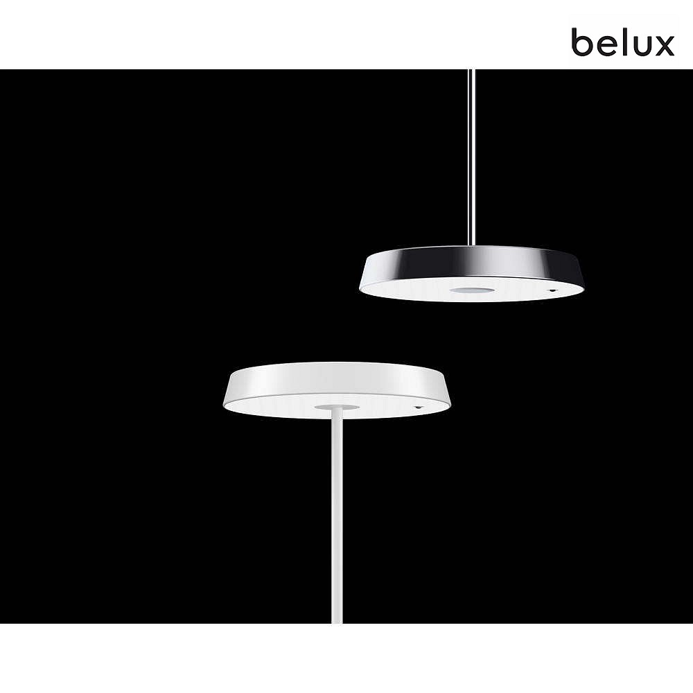 Belux LED Pendelleuchte KOI-S, UGR <13, Abhängung 200cm, DALI dimmbar, Weiß, 4000K