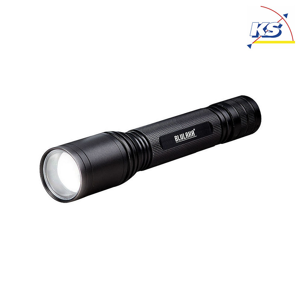 HWH Blulaxa LED Taschenlampe 10W, kaltweiß, 2 Schaltstufen, Signal-Blinkmodus, verstellbarer Fokus, abnehmbare Handschlaufe