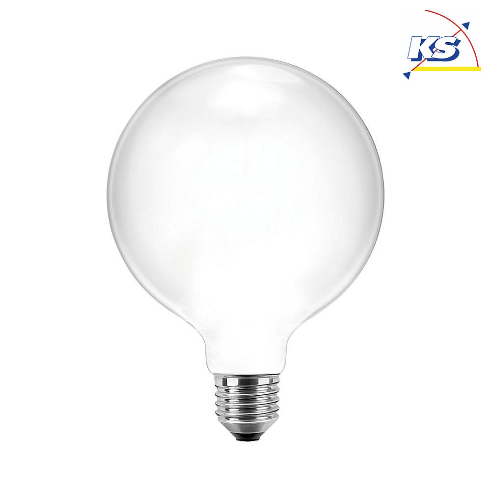 HWH Blulaxa LED Filament Glühfaden Globelampe RETRO opal, 9,5cm, 300°, E27, warmweiß, Glas, 7W