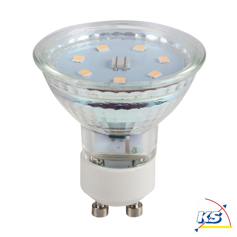 HEITRONIC LED Leuchtmittel GU10, 3W, warmweiß, 7 SMD LED