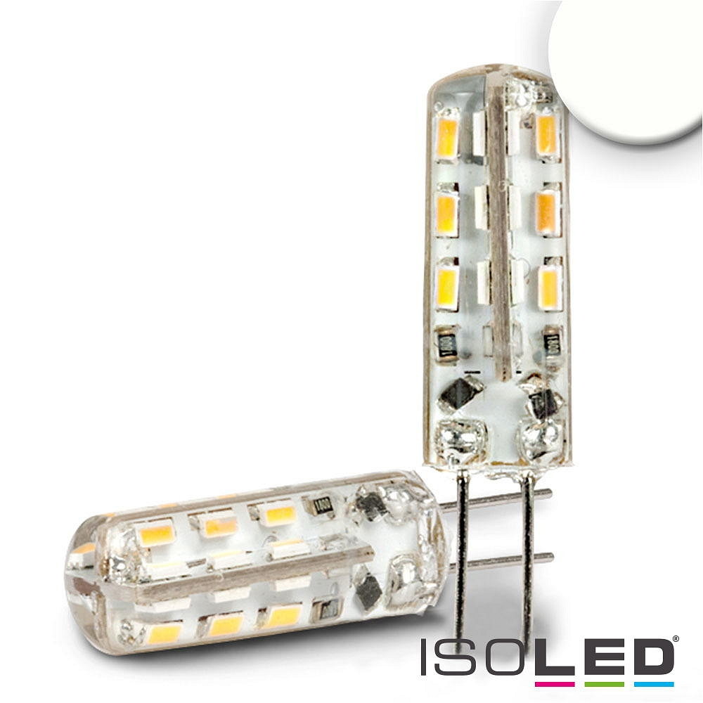 ISOLED LED Stiftsockellampe 48SMD, IP62, vergossen, G4, 12V AC/DC, 2W 4000K 150lm 360°, nicht dimmbar