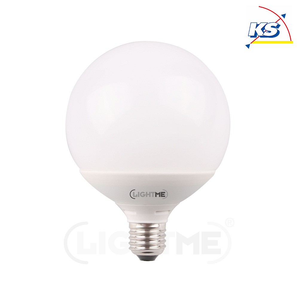 LightMe LED RGB/W G120 Globelampe VARILUX®, E27 10W RGB/2700K 810lm, inkl. Fernbedienung, dimmbar