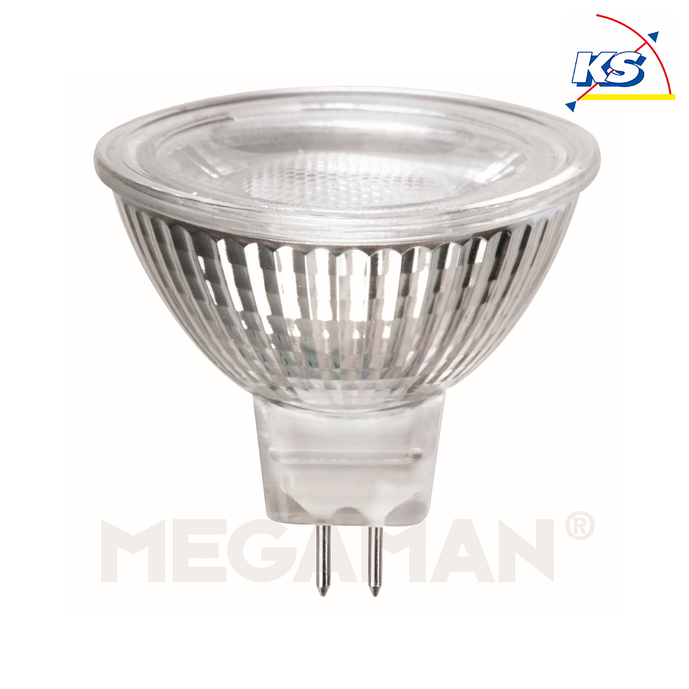 Megaman LED MR16 Glas-Reflektorlampe, 12V AC, GU5.3, 3W 4000K 260lm 36°