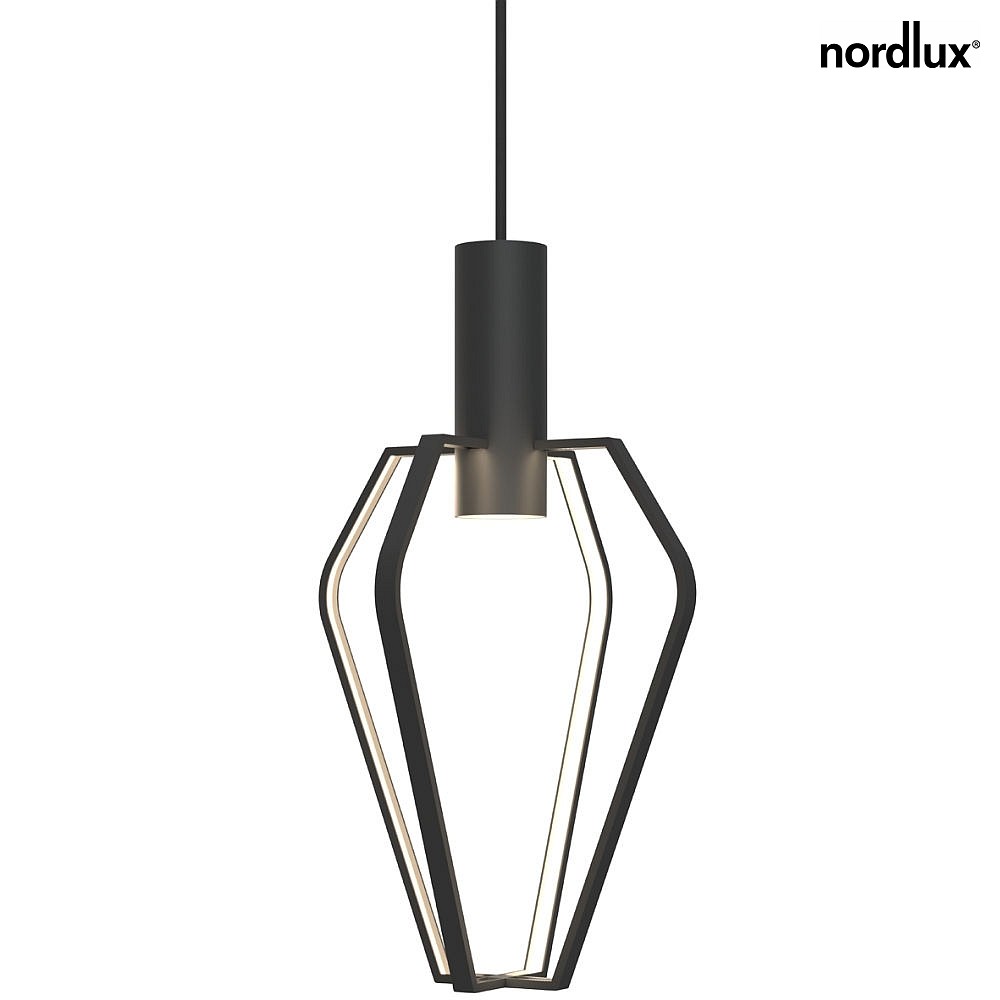 design for the people by Nordlux LED Pendelleuchte SPIDER, mit LED 6W 2700K 480lm und 1x GU10 max. 8W, schwarz