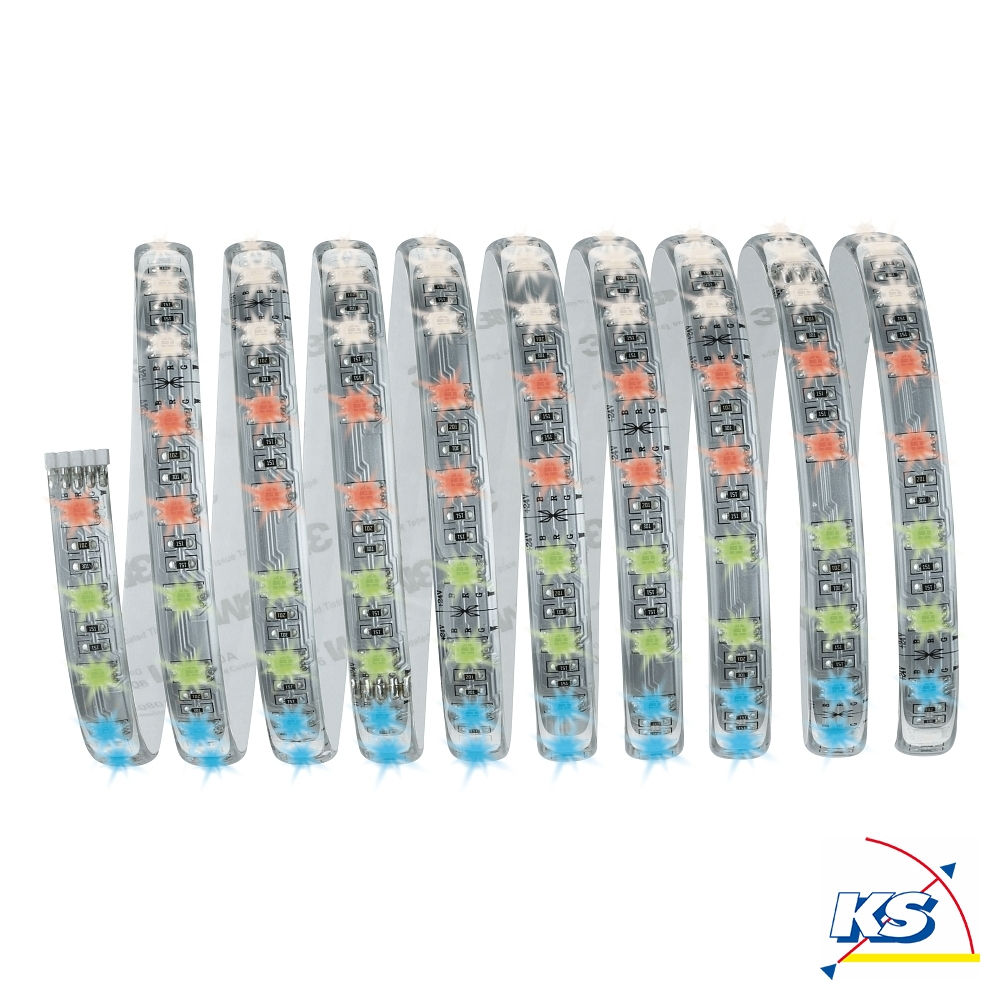 Paulmann LED Strip MAX LED Basisset, 3m, 36W, 230V/24V, 60VA, RGB, beschichtet