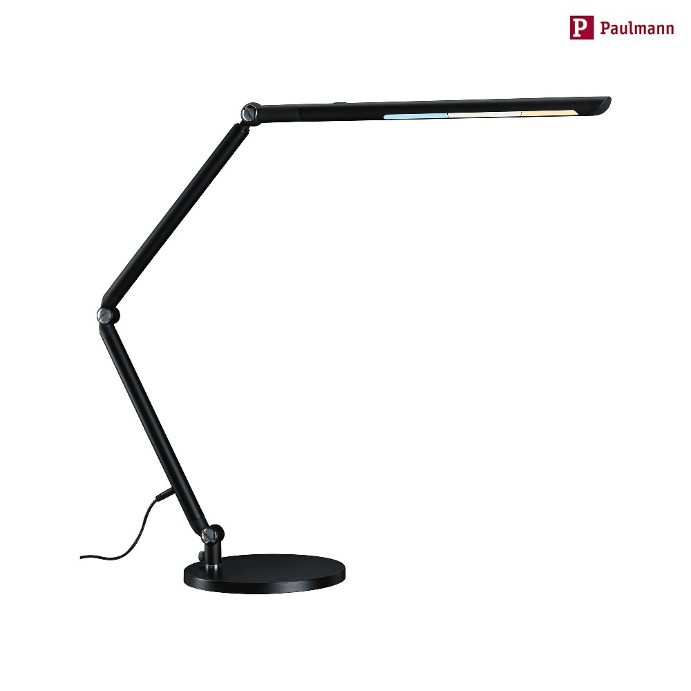 Paulmann LED Schreibtischleuchte FlexBar, voll verstellbar, 9.5W TunableWhite, mit Touch-Dimmer, Schwarz