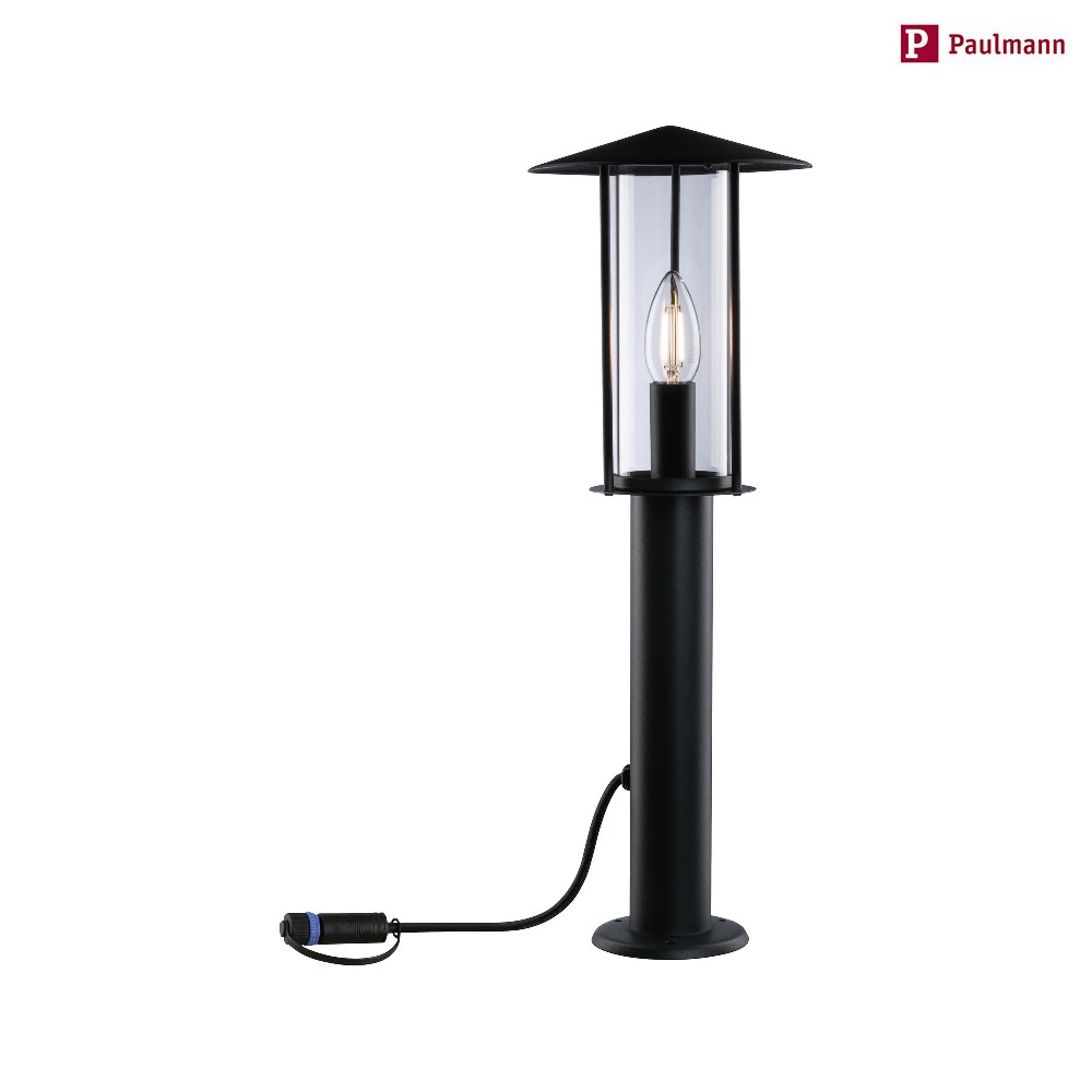 Paulmann Outdoor Plug & Shine LED Pollerleuchte CLASSIC, IP44, 50cm, 24V, inkl. E14 LED-Filament 2W 3000K 160lm, Anthrazit