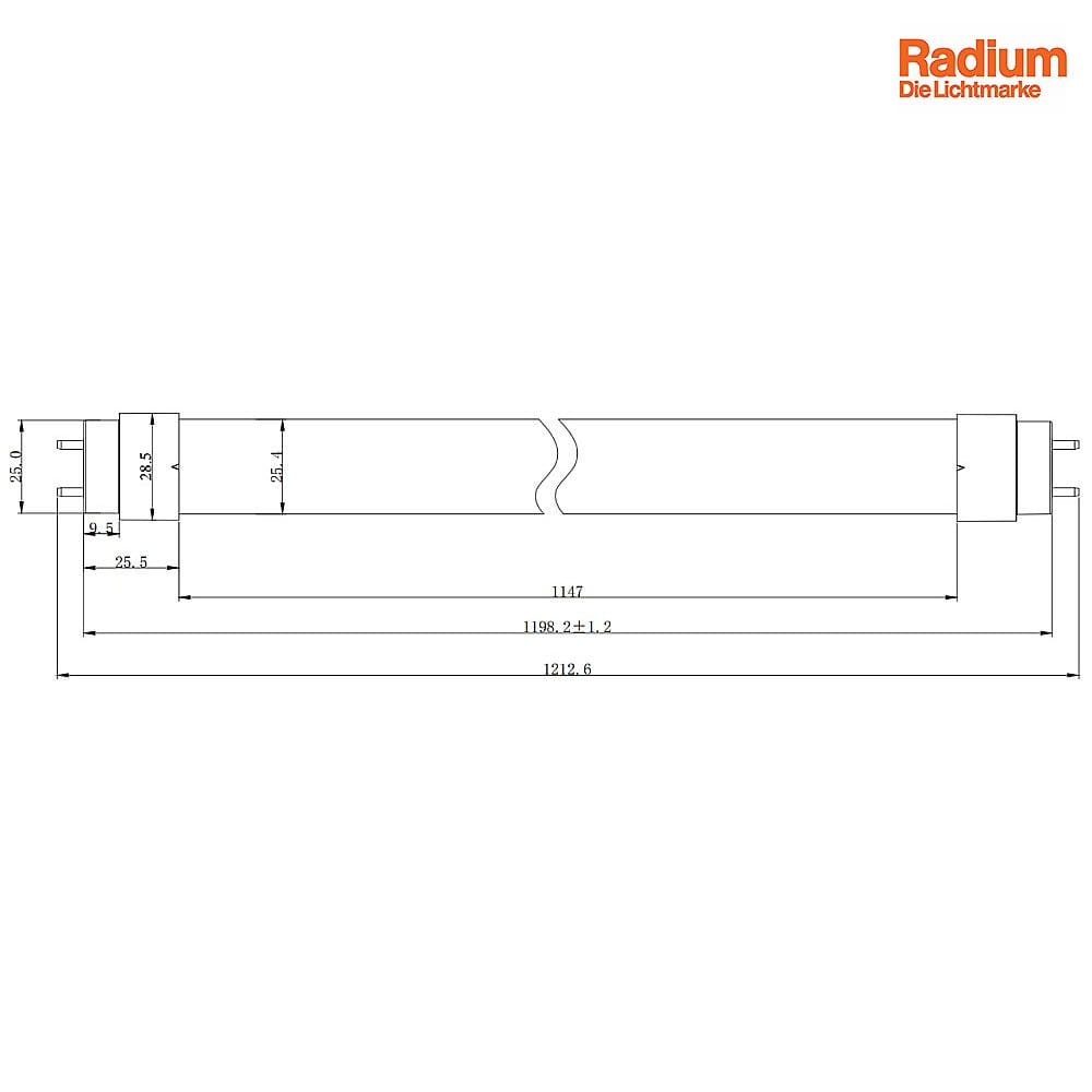 LED Röhre T8 DC-TUBE LED T8 NEO 36 865/G13 - Radium 43719851 - KS