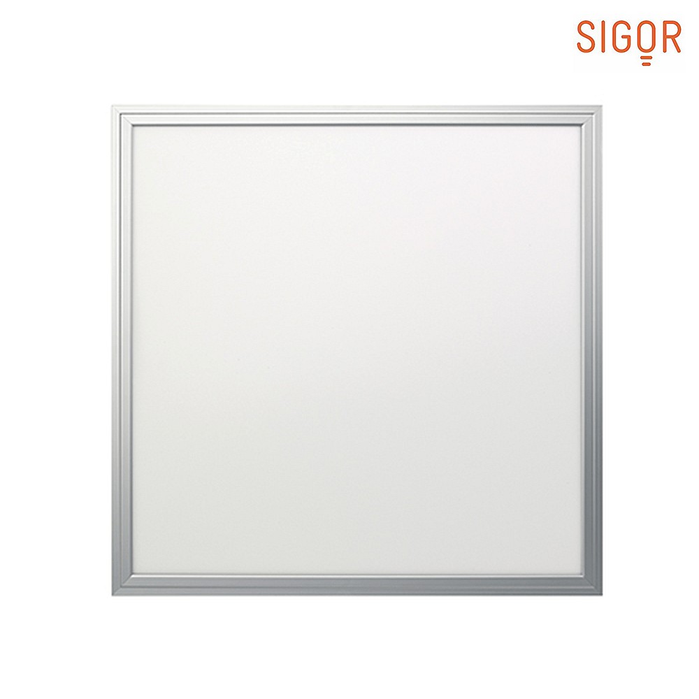 SIGOR LED Einbaupanel FLED für Bildschirmarbeitsplätze (BAP), 230V, 62 x 62 x 2.8cm, UGR<19, 40W 4000K 3200lm 120°, Weiß