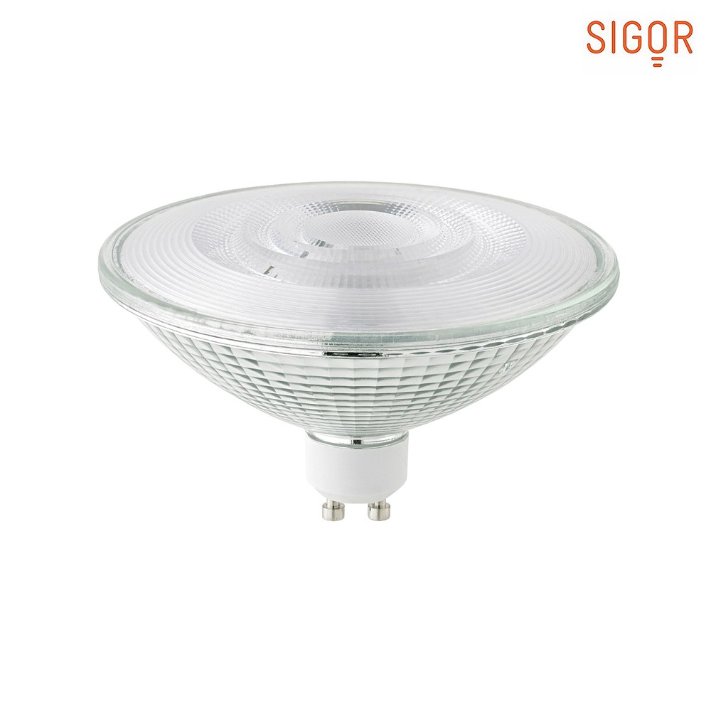 SIGOR LED Leuchtmittel LUXAR GLAS, 15W, ES111, GU10, 1100lm, 25°, 3000K, dimmbar