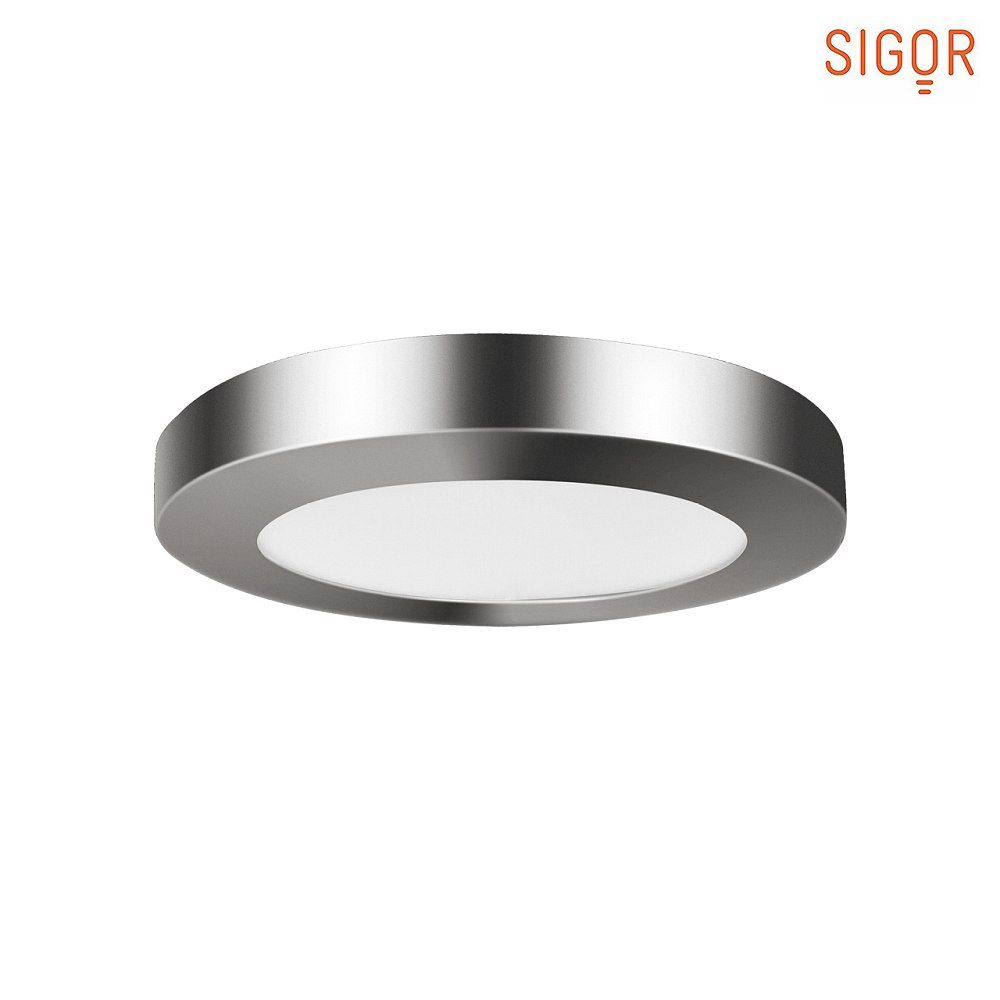 SIGOR Magnetischer Dekoring für LED Downlight FLED, Ø 17cm, Nickel