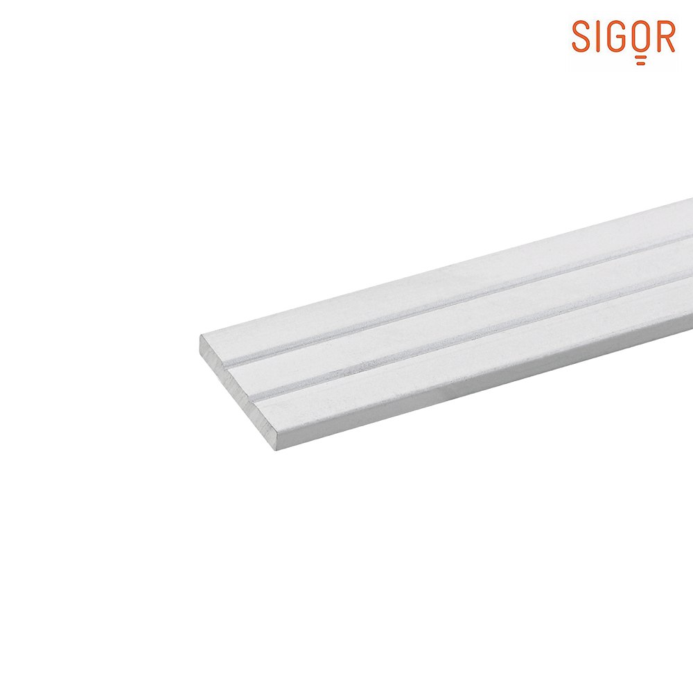 SIGOR Alu Montageschiene 16 - für LED Strips bis 1.6cm Breite, Länge 100cm