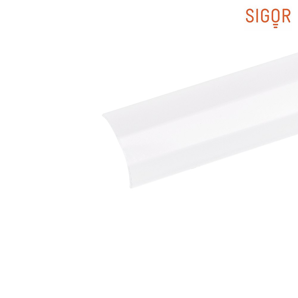 SIGOR Abdeckung für Eckenprofil 10, Rund, Länge 100cm, Opal