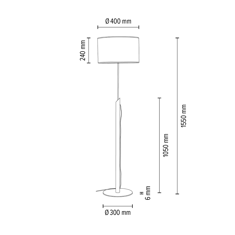 IDEAL LUX London Tischleuchte Weiß – Moderne Stehlampe Mit Stoffschirm, Metall, Max. 60W E27