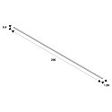 SLV GRAZIA 10 Plastic cover flat design, 200cm, frosted