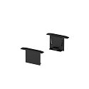 GRAZIA 20 Recessed profile Endcaps, 2 items, black