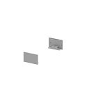 GRAZIA 20 Endcaps for GRAZIA Surface profile flat, 2 items, flat design, alu