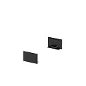 GRAZIA 20 Endcaps for GRAZIA Surface profile flat, 2 items, flat design, black
