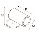 SLV LED Au�enstrahler HELIA SPOT S, IP66 IK04, 6.5W 3000K 440lm 35�, kardanisch, 300cm IP-Steckerkabel, schaltbar, anthrazit