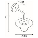 SLV Outdoor Wandleuchte MOLAT, IP44 IK02, E27, anthrazit / Glas klar