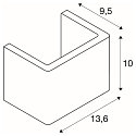 MANA Leuchtenschirm, Gips, wei�, Breite 13,6cm