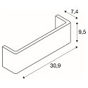 SLV MANA Leuchtenschirm, Gips, wei�, Breite 30,9cm