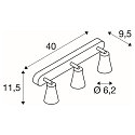 SLV Wand- und Deckenleuchte AVO QUAD QPAR51, 4-flammig 4x GU10, dreh- und neigbar, Schwarz